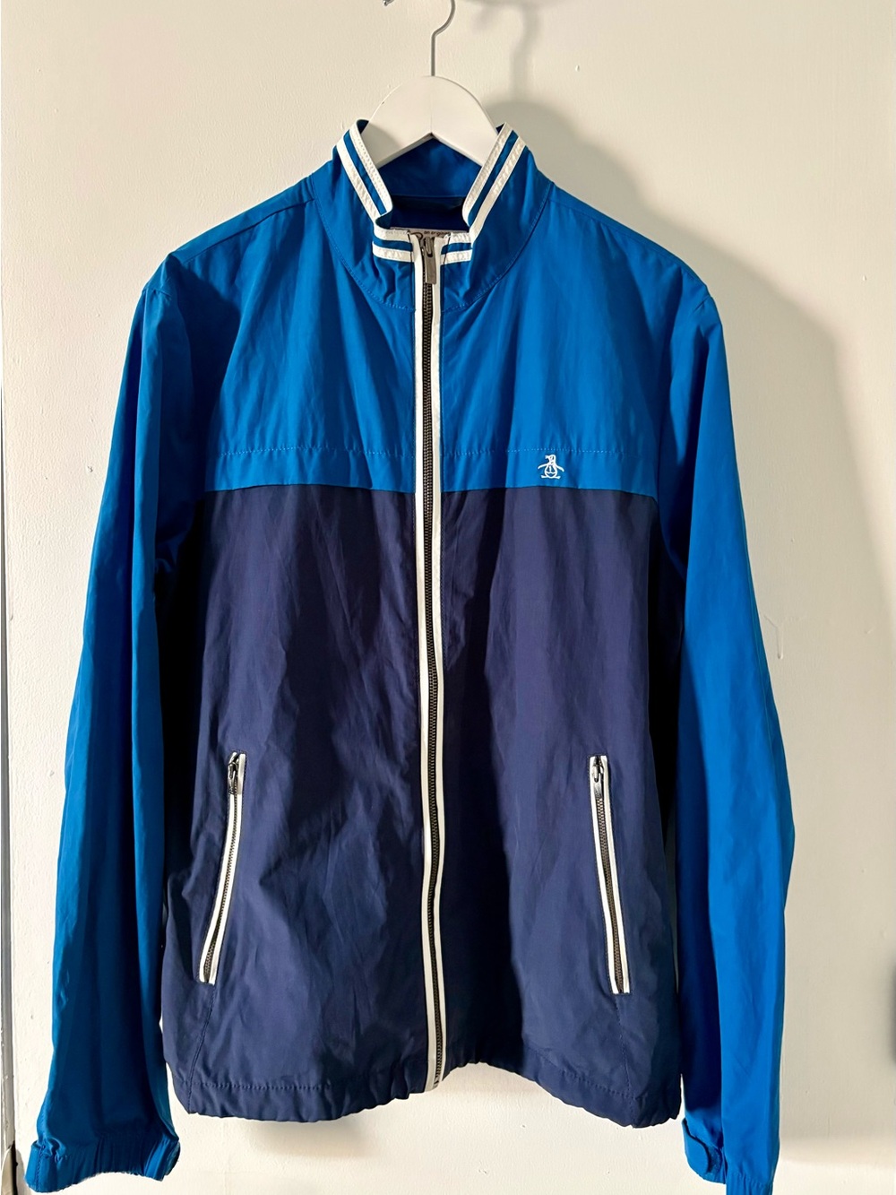 Original Penguin Blue Two-Tone Windbreaker Jacket